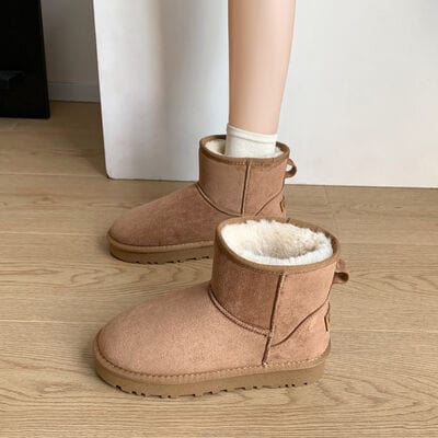 stylub Faux Fur Round Toe Platform Boots