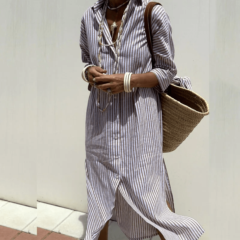 stylub GRACE - Elegant Striped Shirt Dress