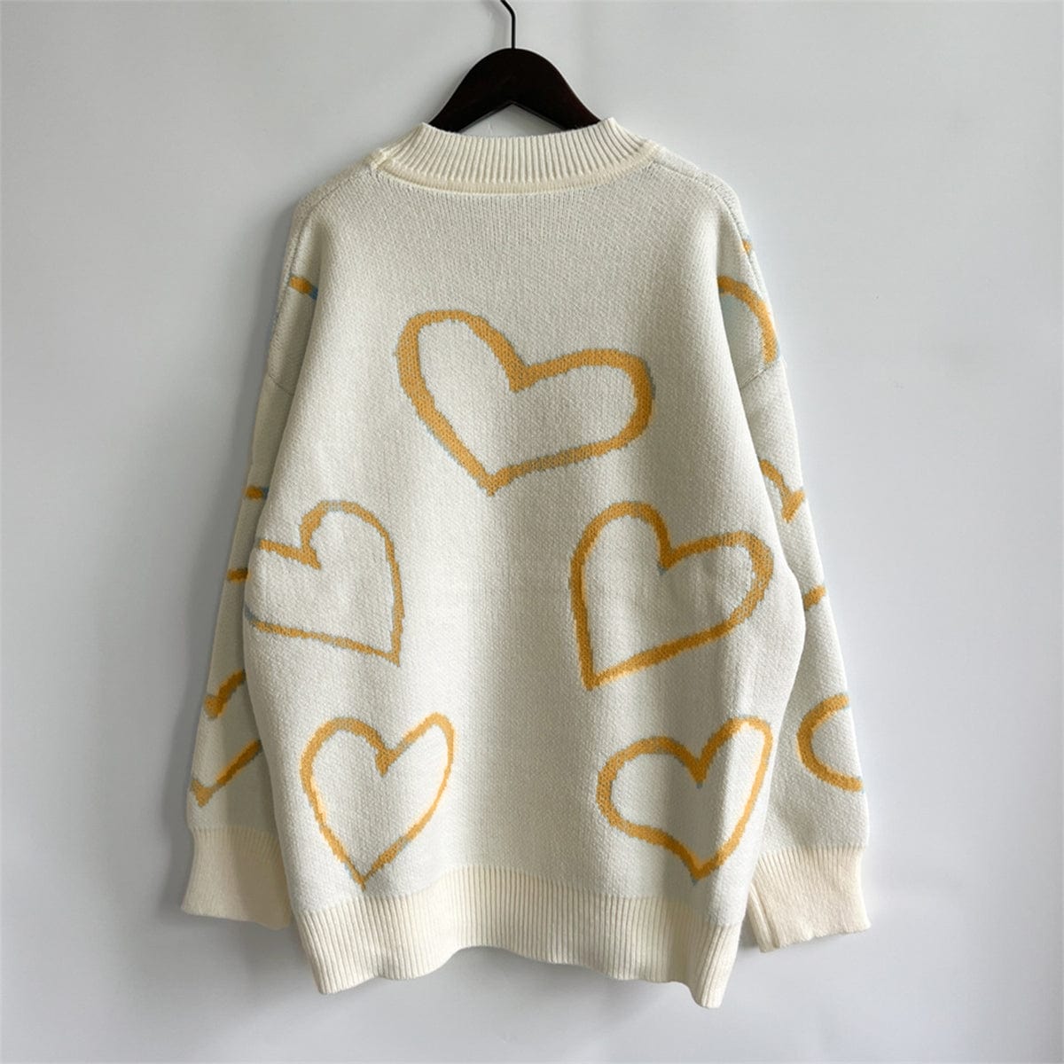 stylub Heart Pattern Long Sleeve Sweater