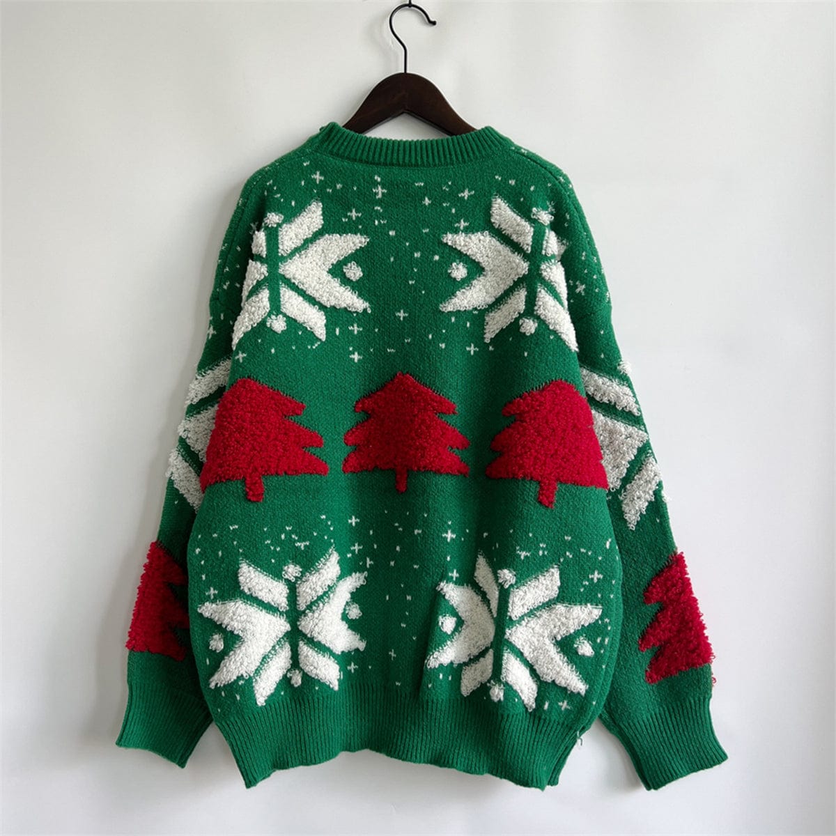 stylub Snowflake Round Neck Long Sleeve Sweater