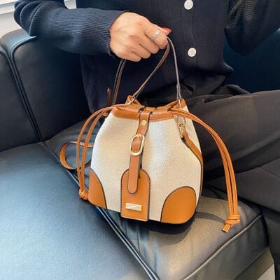 stylub Straw Braided Adjustable Strap Crossbody Bag