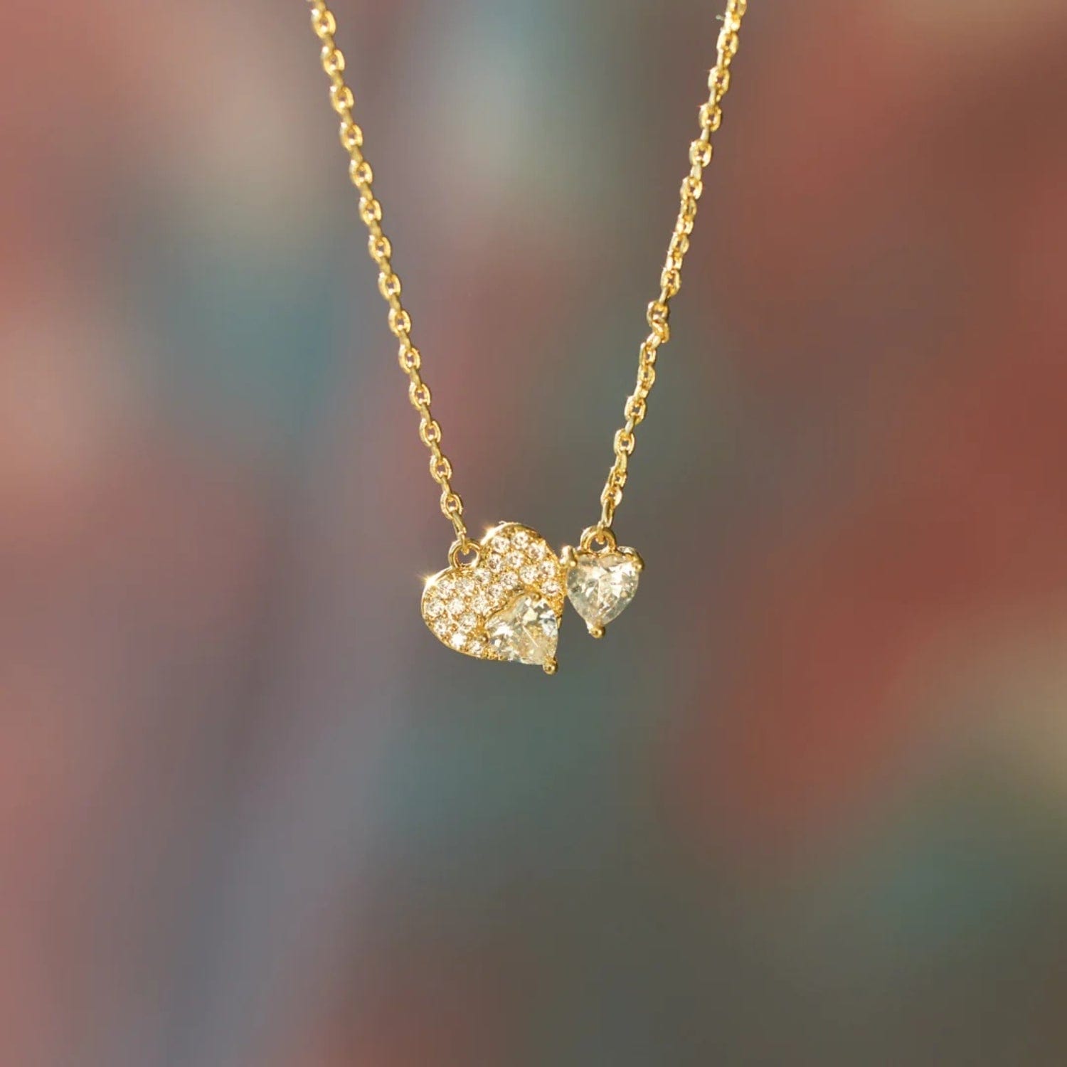 stylub 18K Gold-Plated 925 Sterling Silver Zircon Heart Necklace