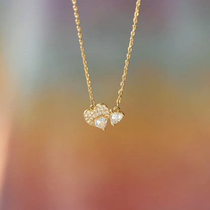 stylub 18K Gold-Plated 925 Sterling Silver Zircon Heart Necklace