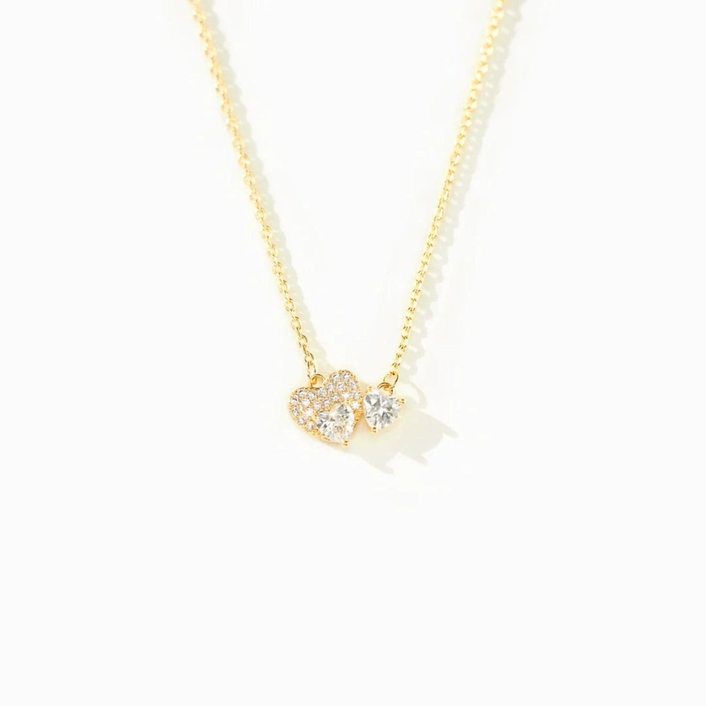 stylub 18K Gold-Plated 925 Sterling Silver Zircon Heart Necklace