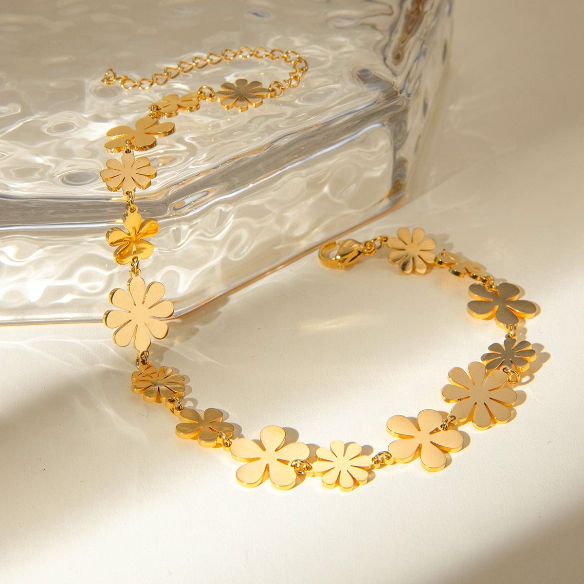 stylub 18K Gold-Plated Flower Bracelet
