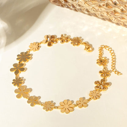 stylub 18K Gold-Plated Flower Bracelet