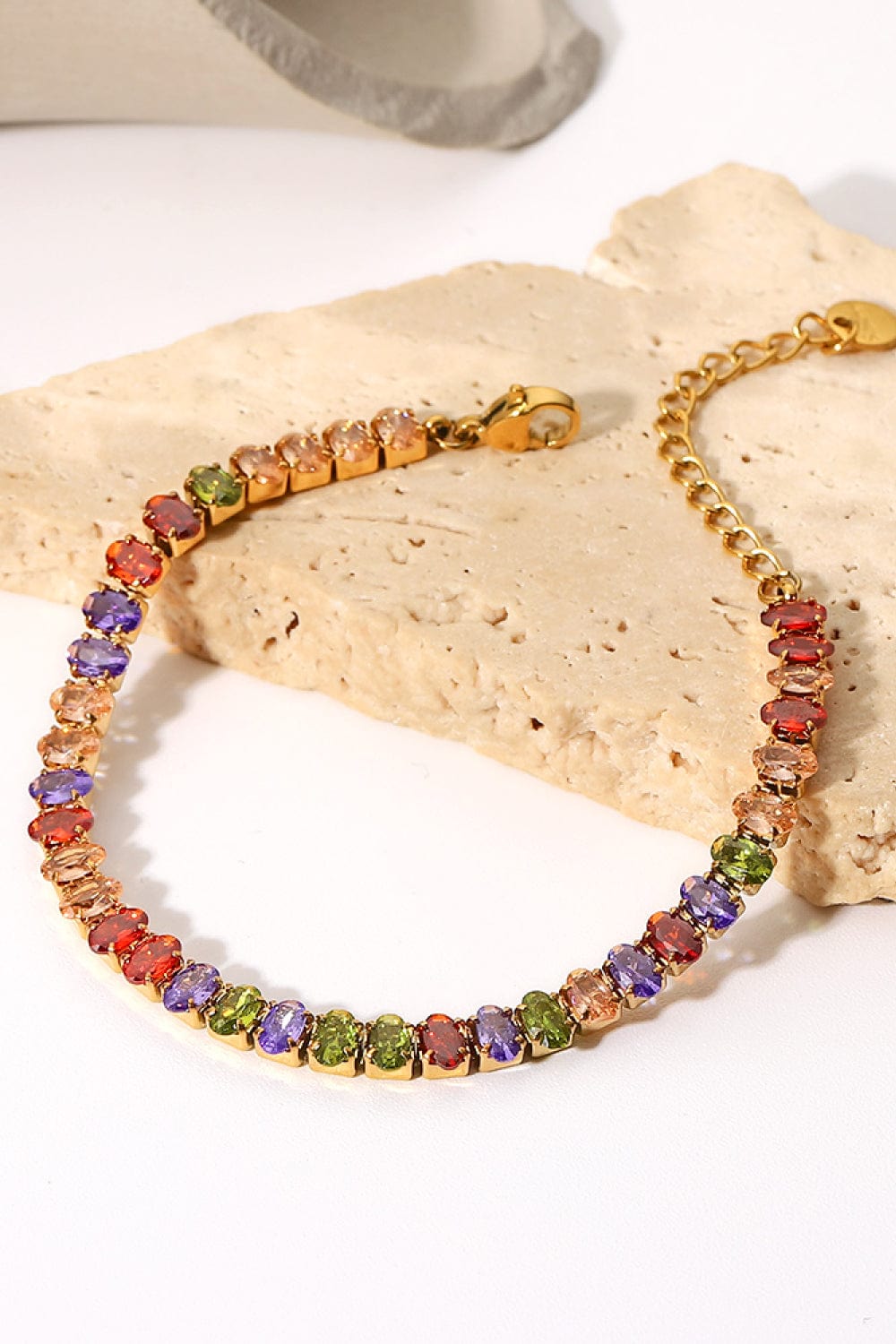 stylub 18K Gold Plated Multicolored Zircon Bracelet