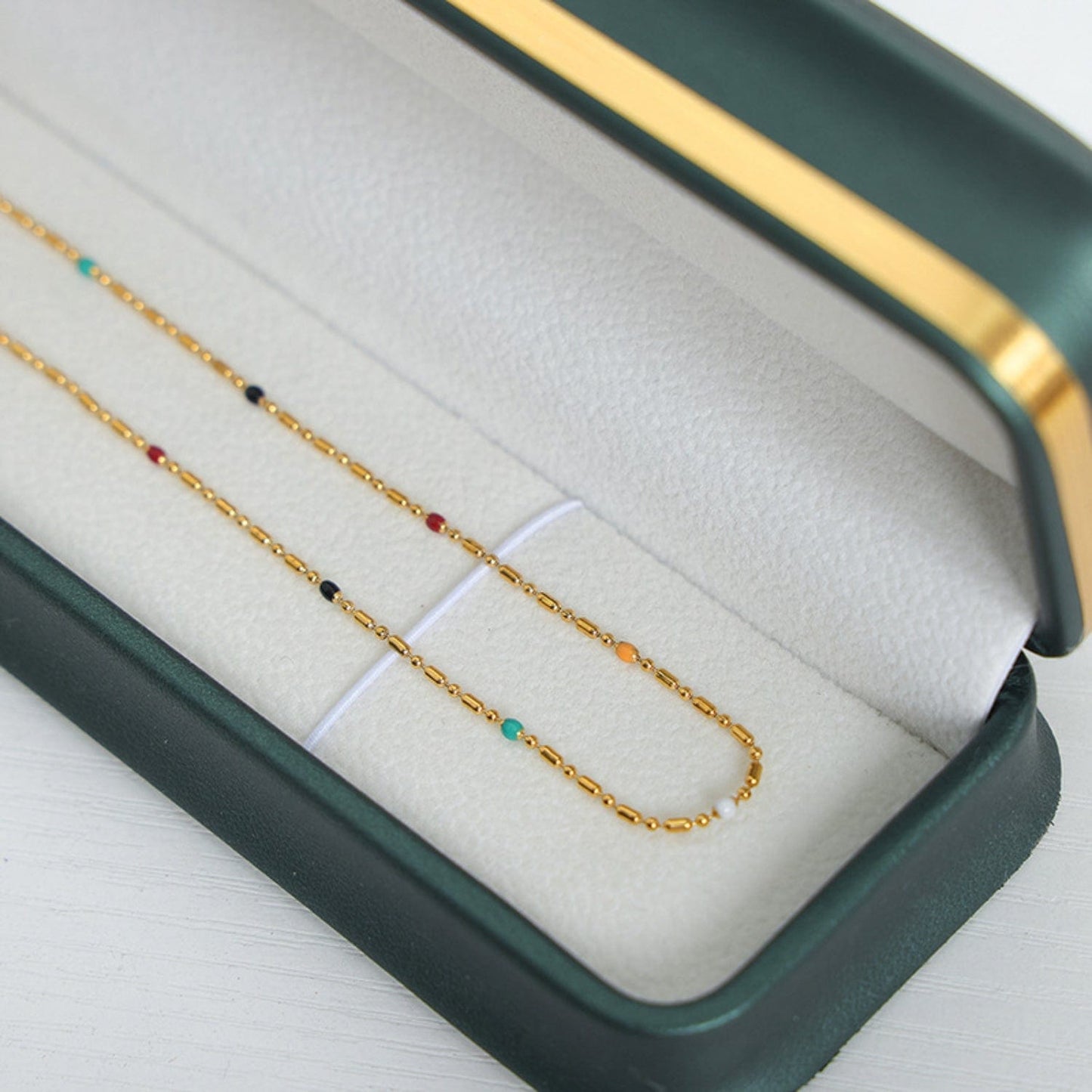 stylub 18K Gold-Plated Oil Drip Bead Necklace