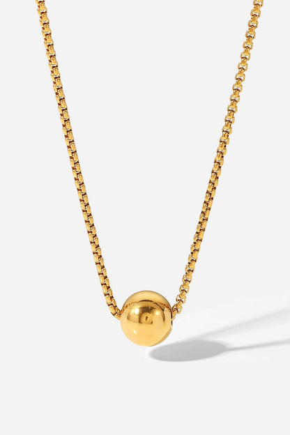 stylub 18K Gold-Plated Round Shape Pendant Necklace