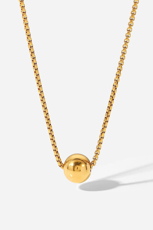 stylub 18K Gold-Plated Round Shape Pendant Necklace