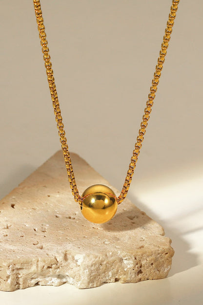 stylub 18K Gold-Plated Round Shape Pendant Necklace