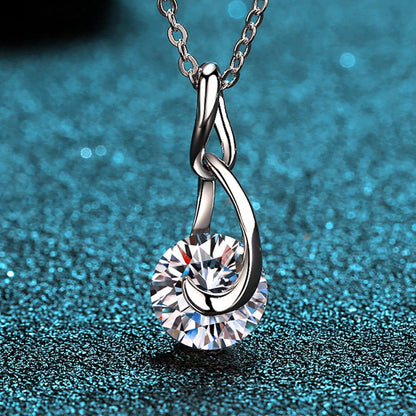 stylub 2 Carat Moissanite 925 Sterling Silver Necklace