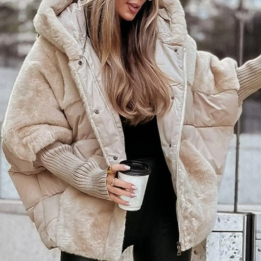 Stylub 2025 Winter Women’s Casual Loose Cotton Hooded Jacket – Cozy & Chic Long-Sleeve Coat