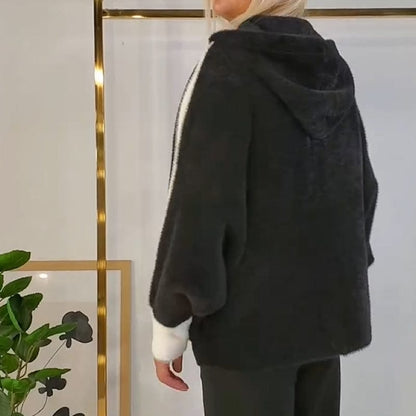 Stylub 50% Off Women's Cozy Warm Hooded Jacket with Striped Detail - 3-Day Sale