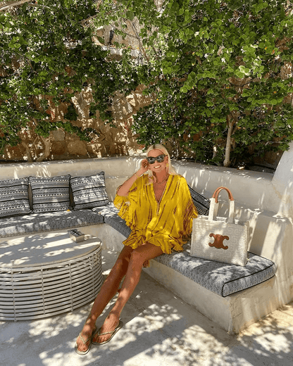 stylub Adalyn - Chic V-Neck High Waist Mini Dress