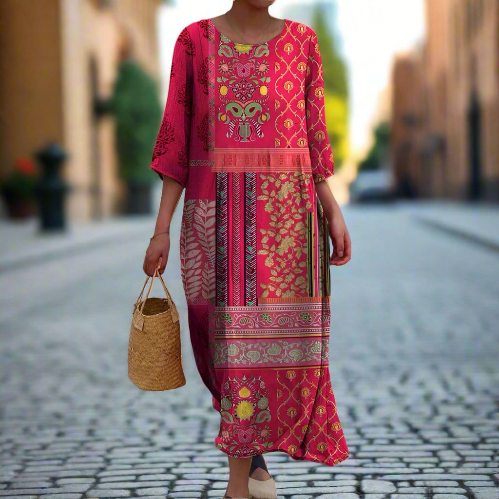 stylub Adeline™ - Flowy Ethnic Dress