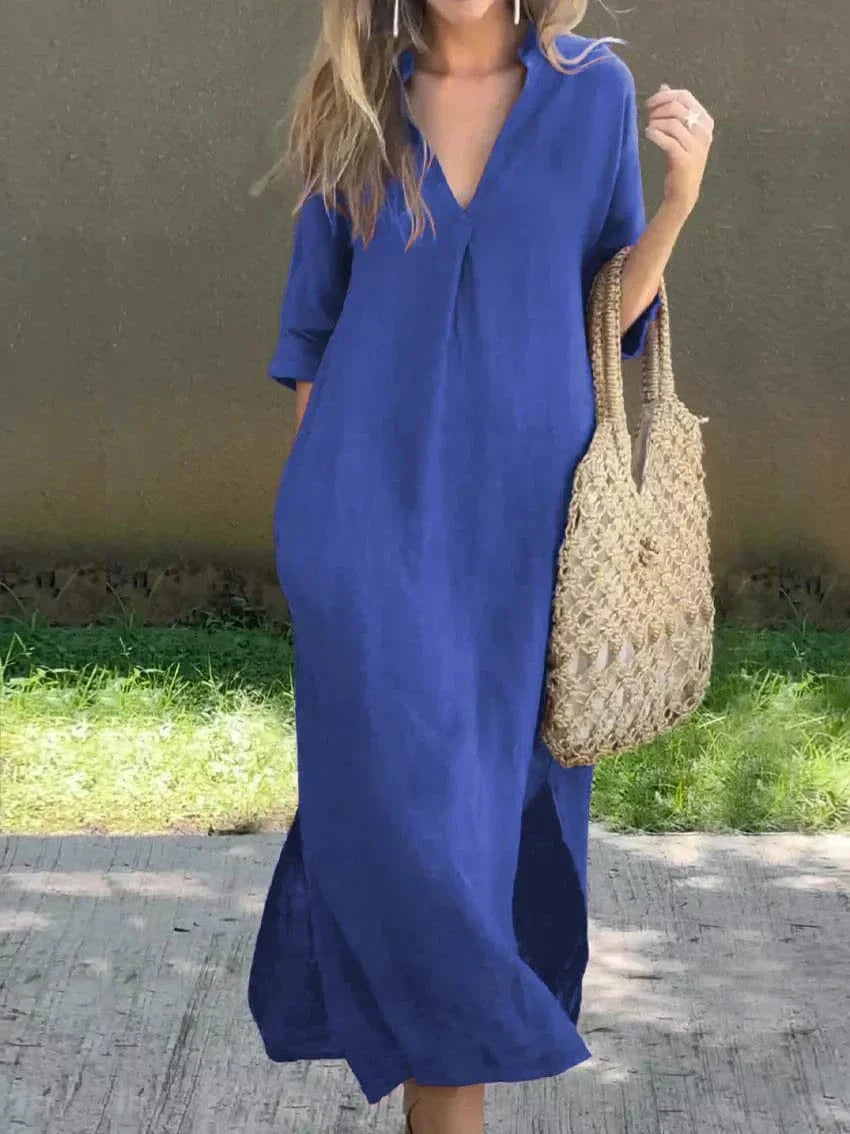 stylub Alexa - Chic V-Neck Summer Maxi Dress