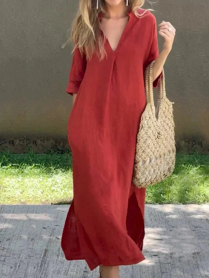 stylub Alexa - Chic V-Neck Summer Maxi Dress