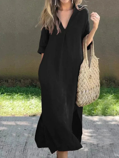 stylub Alexa - Chic V-Neck Summer Maxi Dress