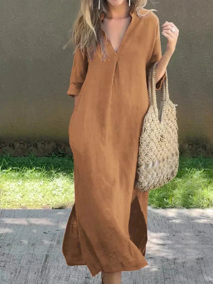 stylub Alexa - Chic V-Neck Summer Maxi Dress