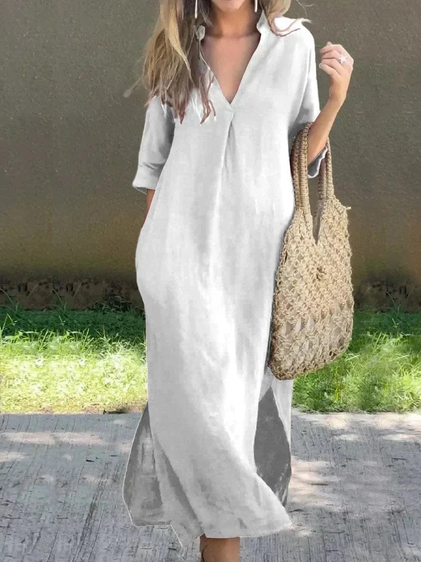 stylub Alexa - Chic V-Neck Summer Maxi Dress