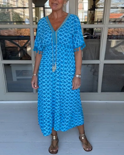 stylub Amelia | V-neck Casual Dress With Print