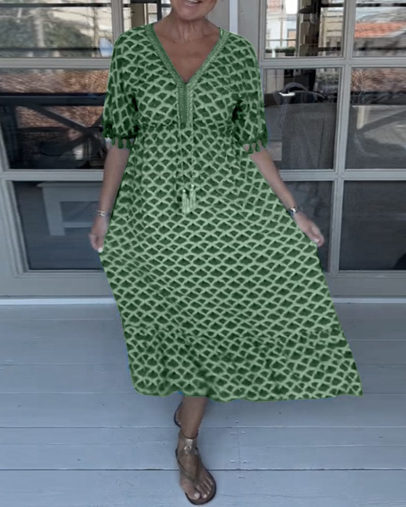 stylub Amelia | V-neck Casual Dress With Print