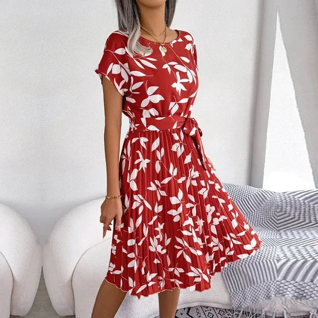 stylub Anabelle™ - Floral Pleated Midi Dress