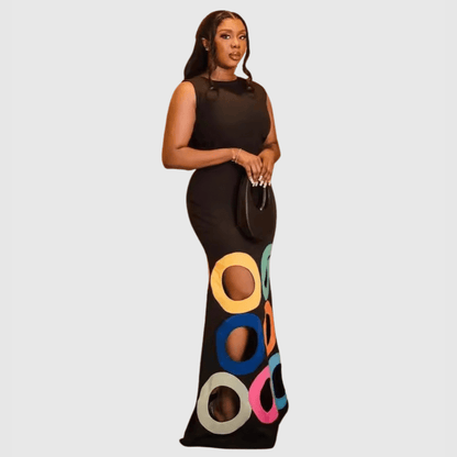 stylub Anya - Colorful Hollow Out Bodycon Maxi Dress