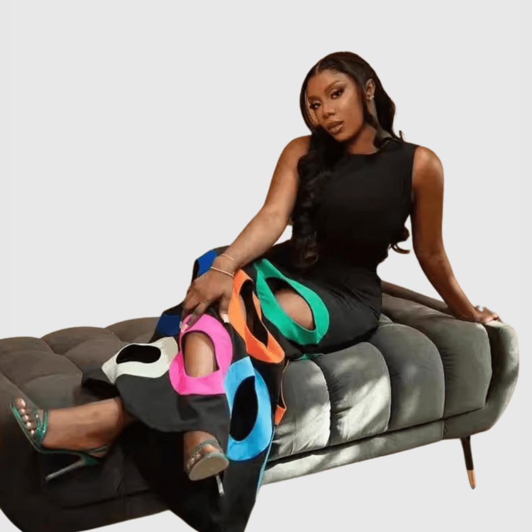 stylub Anya - Colorful Hollow Out Bodycon Maxi Dress