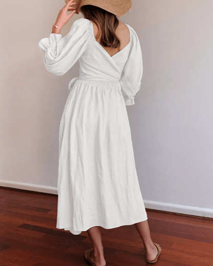stylub Aviana - Elegant Reversible Puff Sleeve Maxi Dress