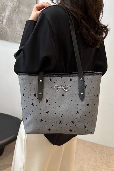stylub Bow Trim Polyester Tote Bag