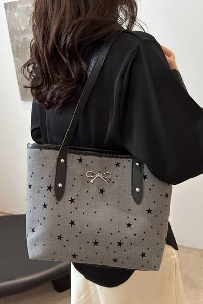 stylub Bow Trim Polyester Tote Bag