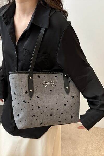 stylub Bow Trim Polyester Tote Bag