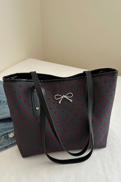 stylub Bow Trim Polyester Tote Bag