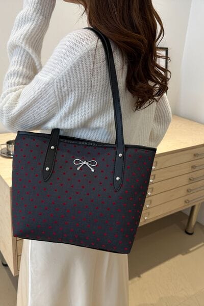 stylub Bow Trim Polyester Tote Bag