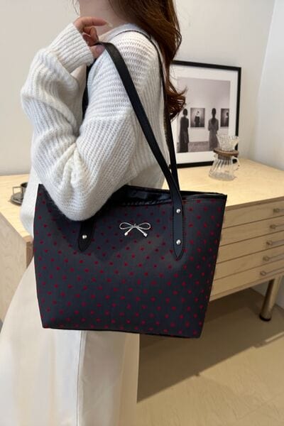 stylub Bow Trim Polyester Tote Bag