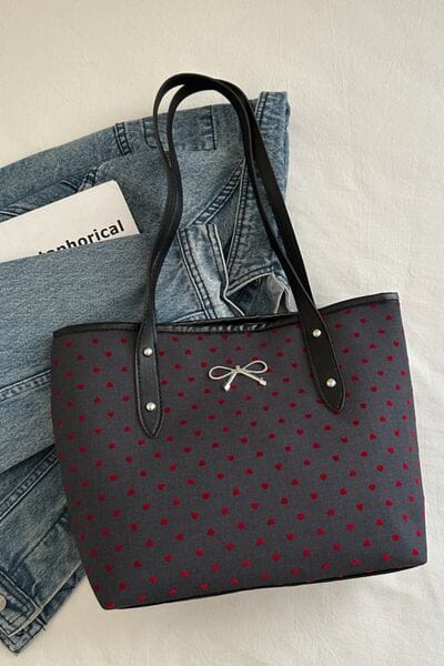 stylub Bow Trim Polyester Tote Bag