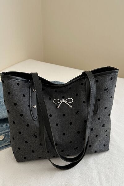 stylub Bow Trim Polyester Tote Bag