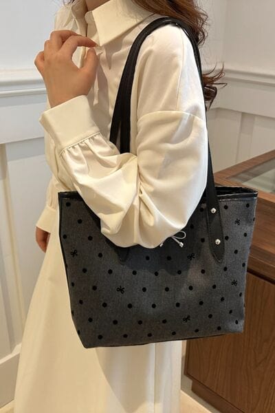 stylub Bow Trim Polyester Tote Bag