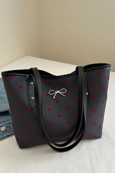 stylub Bow Trim Polyester Tote Bag