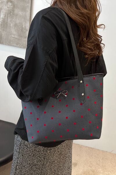 stylub Bow Trim Polyester Tote Bag