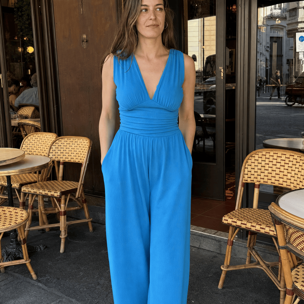 Stylub CHARITY – Chic Sleeveless Wide-Leg Jumpsuit