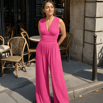 Stylub CHARITY – Chic Sleeveless Wide-Leg Jumpsuit