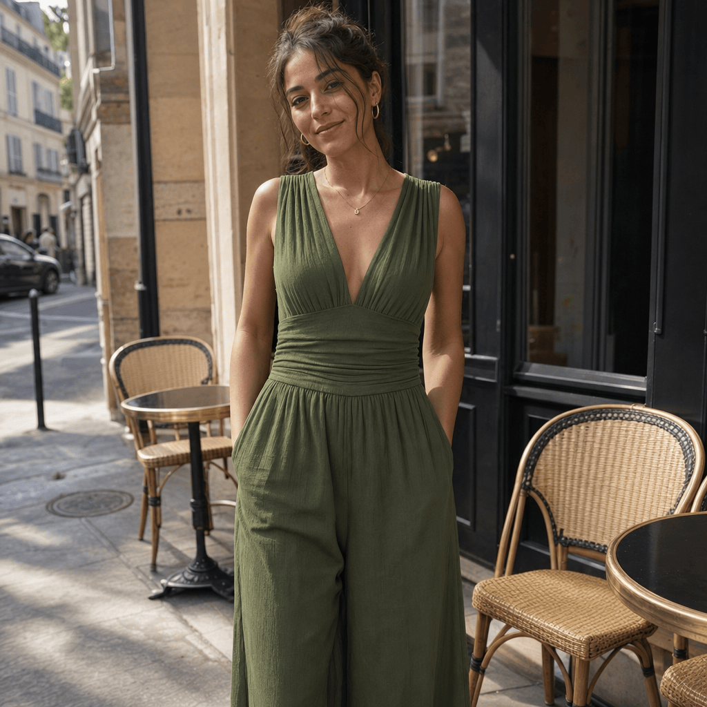 Stylub CHARITY – Chic Sleeveless Wide-Leg Jumpsuit