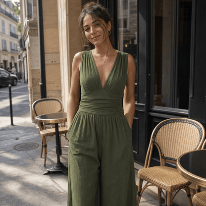 Stylub CHARITY – Chic Sleeveless Wide-Leg Jumpsuit