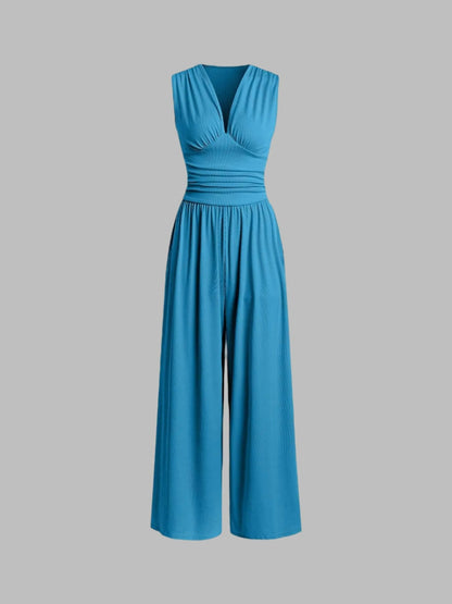 Stylub CHARITY – Chic Sleeveless Wide-Leg Jumpsuit