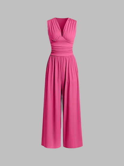 Stylub CHARITY – Chic Sleeveless Wide-Leg Jumpsuit