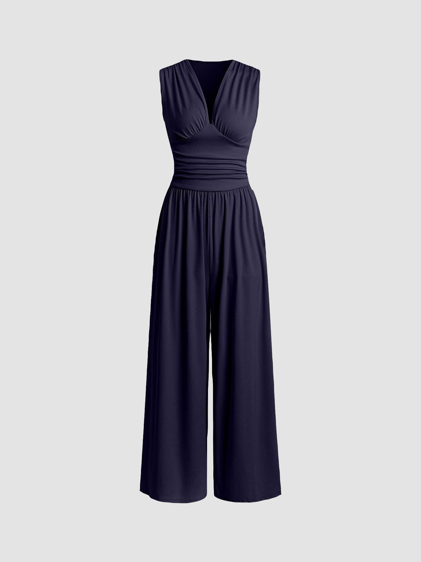 Stylub CHARITY – Chic Sleeveless Wide-Leg Jumpsuit