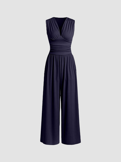 Stylub CHARITY – Chic Sleeveless Wide-Leg Jumpsuit